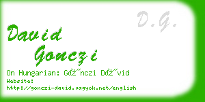 david gonczi business card